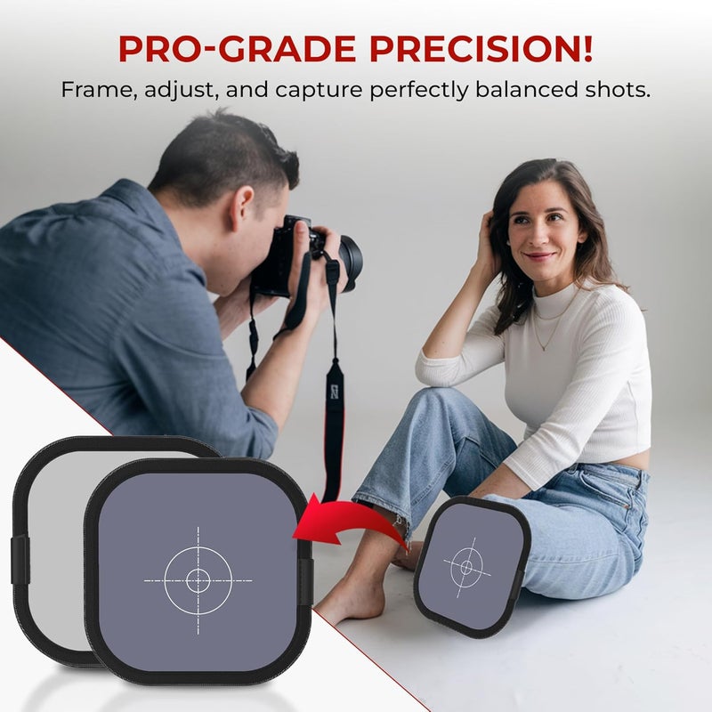 Reflex Camera 20cm (8"x8") Double Sided White Balance 18% Grey Card - Portable Gray Reference Reflector for Photo & Camera Colour Correction - Achieve Accurate White Balance in Every Shot - Image 4